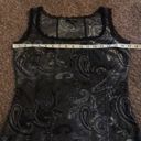 Travel by Tribal dark grey paisley lace trim tank top size XS Gray Photo 9