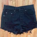 LF NWT  Carmar Black Denim Distressed Shorts‎ Sold Out Online Size 25 Photo 3