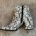 mix no. 6 Snake Skin Ankle Booties Photo 1