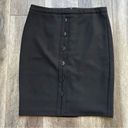 Trina Turk  Button Front Black Pencil Skirt Size 6 Photo 3