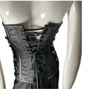 Spirit  black silver boned gothic bustier corset M Photo 4