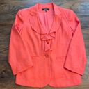 Nordstrom Women’s  Eric Signature Linen Blend Ruffle Blazer Size 8 Medium Photo 0