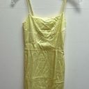 ZARA  Womens Dress Small Yellow Satin Effect Bloggers Favorite Bodycon Sleeveless Photo 0