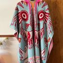 PAY'S | PPAAYYSS Boho Western Poncho "Caravan of Flight" Blue Pink Red One Size Size M Photo 4