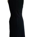 Laundry by Shelli Segal  Dress Black Side Twist Ruched Sleeveless Midi Size 8 Photo 3