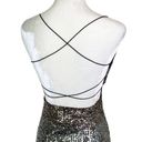 B Darlin B. Darlin Ombré Sequin Cowl Neck Bungee Strappy Back Mini Dress Size 1/2 NWT Photo 2