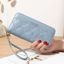 Wallet for Women Large Capacity Long Purse Credit Card Coin Purse Clutch Wristlet Pink Photo 2