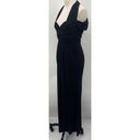 Joseph Ribkoff Vintage  Halter Gown Off Shoulder Maxi Draped Pleated Black XS Photo 3