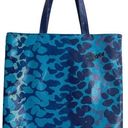 Diane Von Furstenberg DVF  BLUE PRINT PURE HANDLES SHOPPER BEACH BAG Photo 0