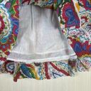 Studio West  Women's Skirt Sz M Colorful Paisley Cotton Pleated Elastic Waist Photo 9