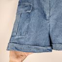 INC Jeannie Mai for  Light Wash Blue Denim Cargo Shorts Belt Size 10 Photo 8