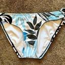 Jag jeans NEW NWT  Blue White Black Tropical Floral Y2K 00s Bikini BOTTOM Small Photo 0