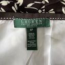 Ralph Lauren Lauren  Skirt Women 4 Petite Brown White Floral Flower Pencil Preppy Photo 5