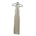 Meshki Claire Satin Drape Back Maxi Dress In White Size XS Photo 2