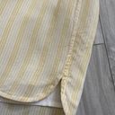 Equipment FEMME Striped Yellow White 100% Silk Shorts Small Photo 5