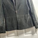 Bernardo  Black Washable Suede Leather Jacket Womens Petite M Pockets Collar Zip Photo 7