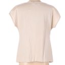 St. John  Cream Wool Blend Waterfall Neck Short Sleeve Top - Small / S Photo 5