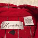 Dress Barn  Christmas tree button down top/jacket size M Holiday Party Photo 3