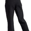 Athleta  Trekkie Straight Leg Pants Cropped Elastic Waist High Rise Nylon Black 6 Photo 1