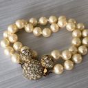 Disney Vintage  Mickey Mouse Pearl and Diamond Bracelet Photo 6