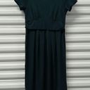 Seraphine Maternity Nursing Dress Women's Size 6 Green Pleated Short Sleeve Photo 3