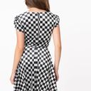 Unique Vintage Girl Power Checkerboard Velvet Flare Dress NWT | MEDIUM Photo 2