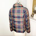 Talbots  Plaid Tartan Ruffled Down Winter Coat XS Red Blue Green Photo 10