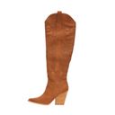 OASIS SOCIETY Western Stitching Suede Heel Boot Brown Cowgirl Cottage Y2K Boho 9 Photo 3