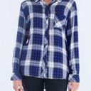 Rails  Hunter Checked Ultra Violet Preppy Coastal Western Soft Plaid Top XS Photo 0