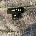 Torrid  Purple Eyelash Pullover Size 2 V-Neck Sweater Women's 77% Nylon 23% Photo 1