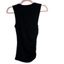 Leith  Black Ruched Black Tank Top NWOT Photo 1