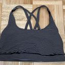 Lululemon Energy Bra Long Line in Mod Stripe Black & White Size 4 Photo 5