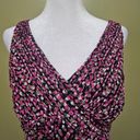 Jones Wear  Pink/Brown Polka Dot Sleeveless Dress Size 10 Photo 4