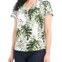 Hilary Radley  | WOMEN’S V-NECK SHORT SLEEVE BLOUSE TROPICAL PRINT SIZE M Photo 0