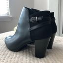 Andrew Geller KEIRA ANKLE BOOTS BLACK BLOCK HEEL SIZE 11 Photo 5