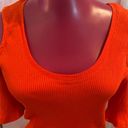 H&M -  RED Open shoulder Red tunic top Medium (LIKE NEW) Photo 3