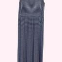 BeachLunchLounge  Navy & White Striped Sleeveless Maxi Dress - size large Photo 0