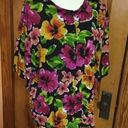 Vintage 80s bright floral oversized top Size L Photo 1