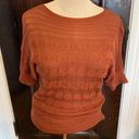 Dress Barn Size Small (Petite) milk chocolate brown  short sleeve knit blouse Photo 7