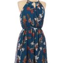 Sienna Sky Floral Blue Keyhole Shift Dress Photo 0