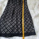 Kensie  Women's Graphic Geo Sleeveless Dress Black Lace With Cream Underlay Sz M. Photo 11