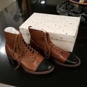The Great 💕💕 The Cap Toe Boxcar Boot ~ Hickory Brown/Black 10 NWT Photo 13