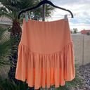 Bebe Orange High Low Skirt XS Photo 2