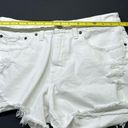 Abercrombie & Fitch  Womens Curve Love Size 6 White Denim Cutoff Shorts Photo 3