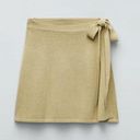 ZARA NWT  LIGHT GREEN WRAP MINI SKIRT BLOGGERS FAV SMALL Photo 4