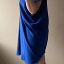 Vince  100% silk V-neck shift Draped Dress Size XS navy blue Photo 12