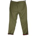 Bit & Bridle Womens Straight Leg Canvas Flannel Lined Pants Sz 10 Olive Green Photo 2