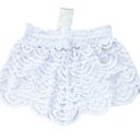 Macy's Macy’s Miken White Juniors' Scalloped Lace Swim Cover-up Shorts Size M NWT Photo 4