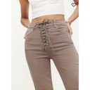 Reformation  Rossi Lace Up High Rise Bootcut Jeans Cacao Women’s Size 28 Photo 9