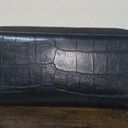 Anne Klein  Wallet Clutch Zip Around Charm Black Alligator Photo 1